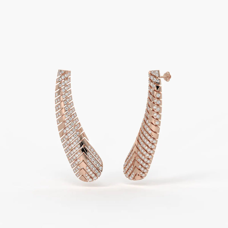 Aervine Diamond Wingline Earrings