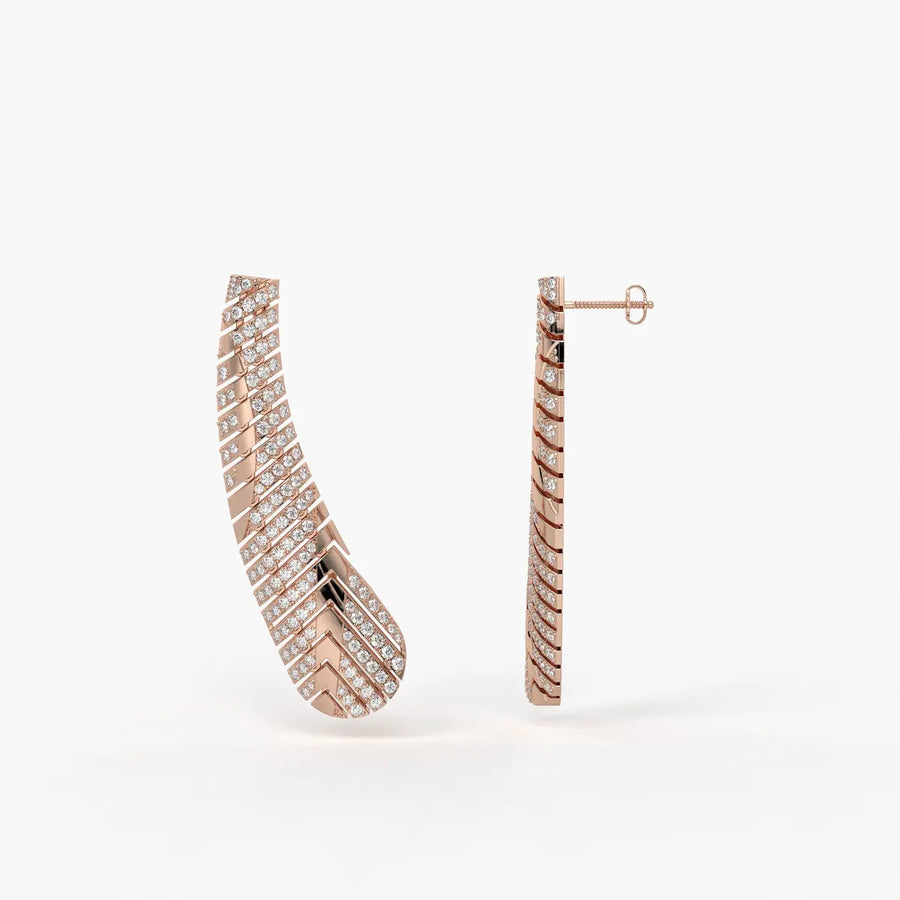 Aervine Diamond Wingline Earrings