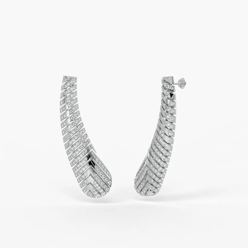 Aervine Diamond Wingline Earrings