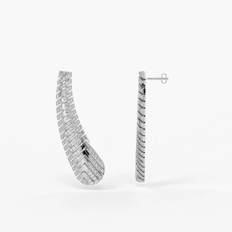 Aervine Diamond Wingline Earrings