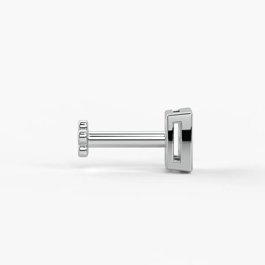 Square Halo Stud Nose Pin