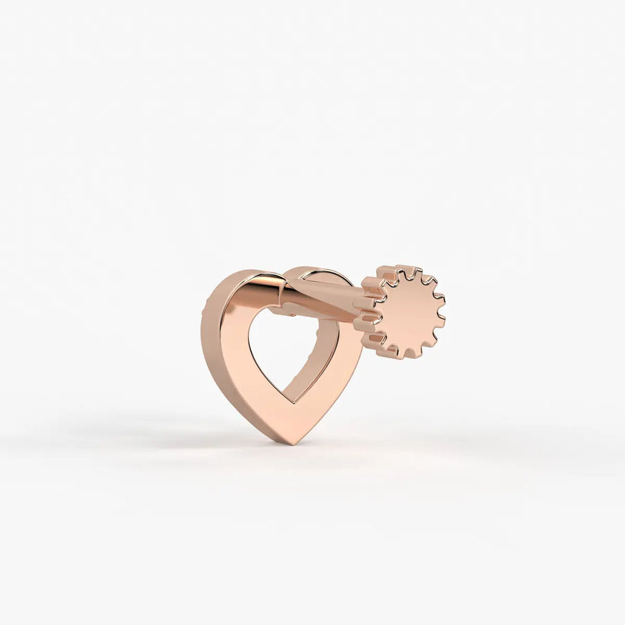 Heart Outline Stud Nose Pin