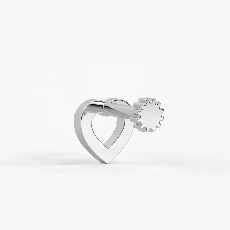 Heart Outline Stud Nose Pin