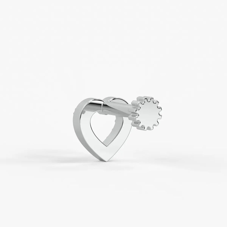 Heart Outline Stud Nose Pin