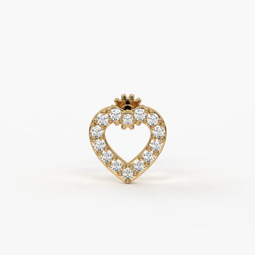 Heart Outline Stud Nose Pin