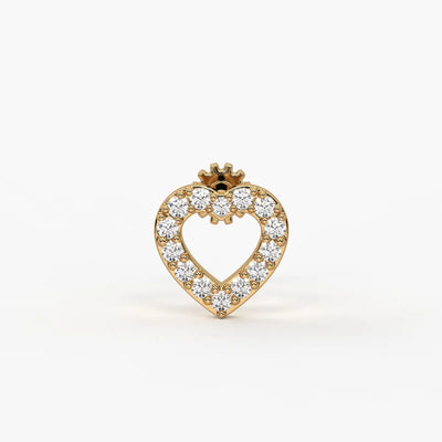 Heart Outline Stud Nose Pin