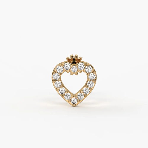 Heart Outline Stud Nose Pin