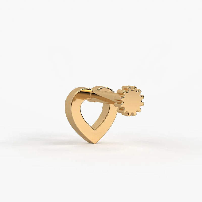 Heart Outline Stud Nose Pin