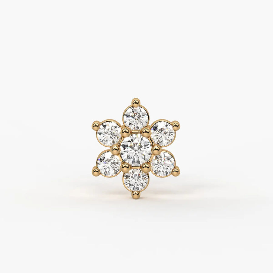Floral Bloom Stud Nose Pin