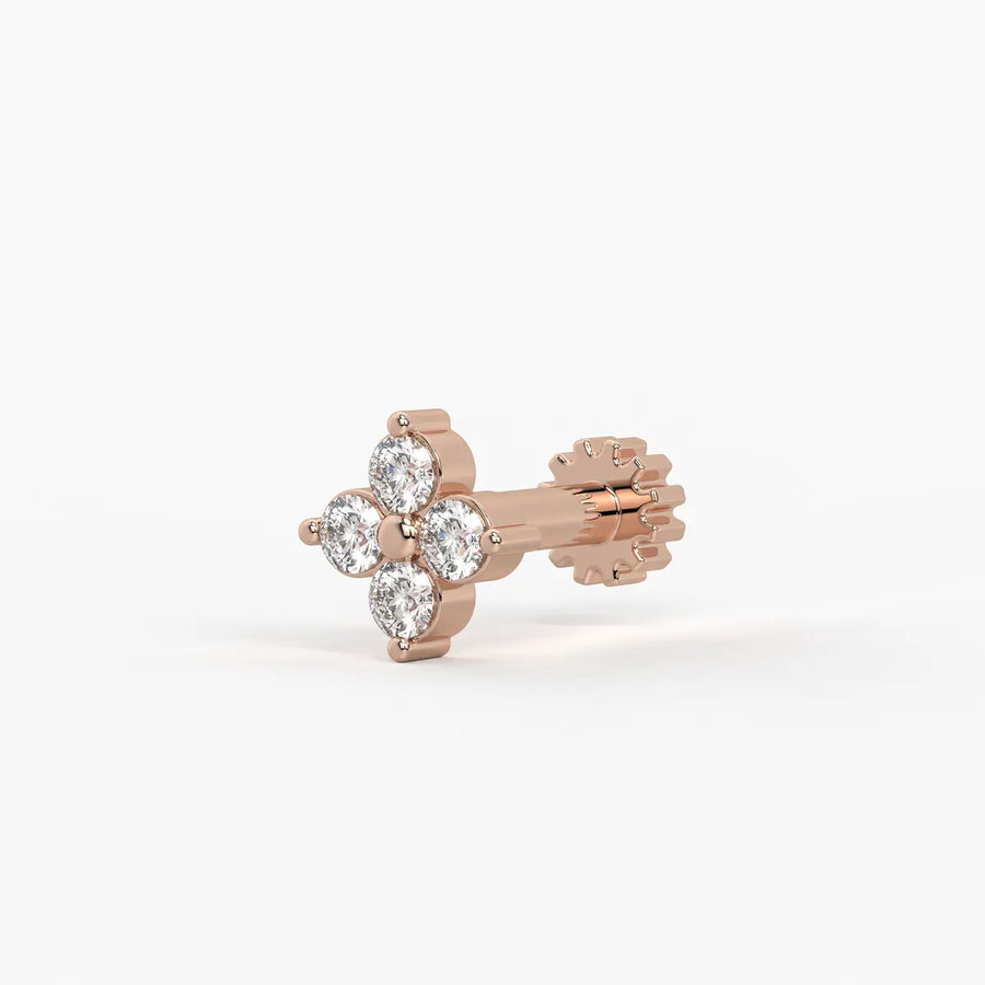 Teardrop Accent Stud Nose Pin