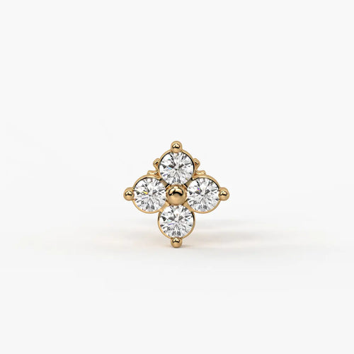 Teardrop Accent Stud Nose Pin
