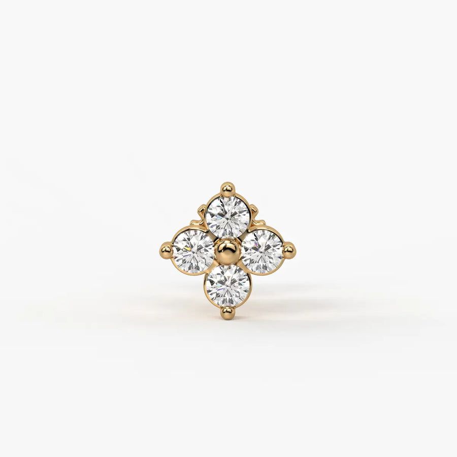 Teardrop Accent Stud Nose Pin