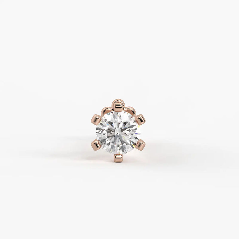 Classic Solitaire Stud Nose Pin