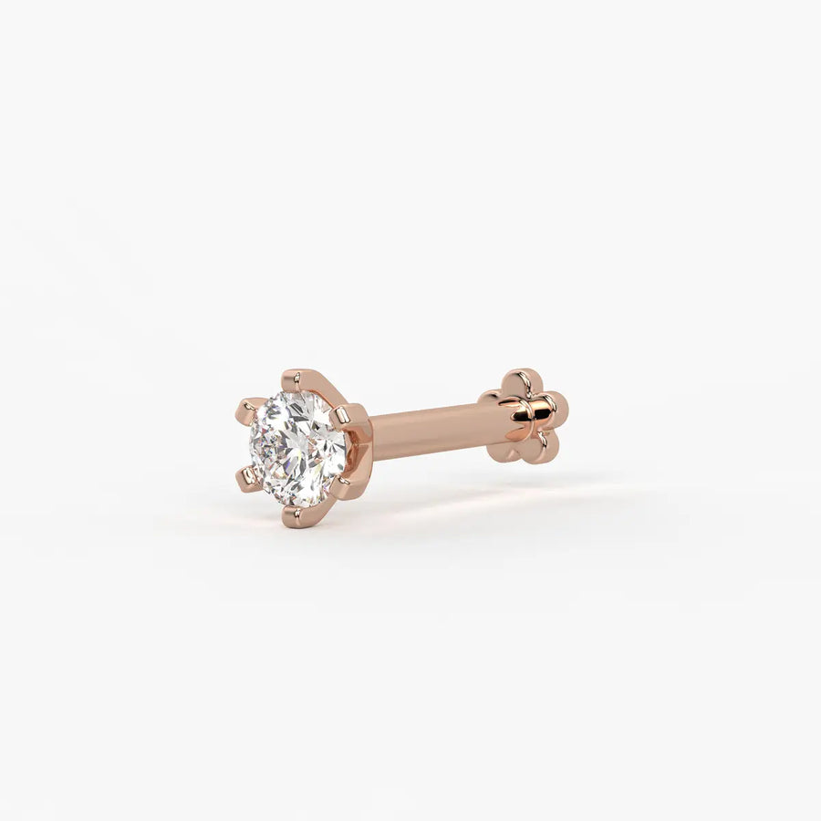 Classic Solitaire Stud Nose Pin