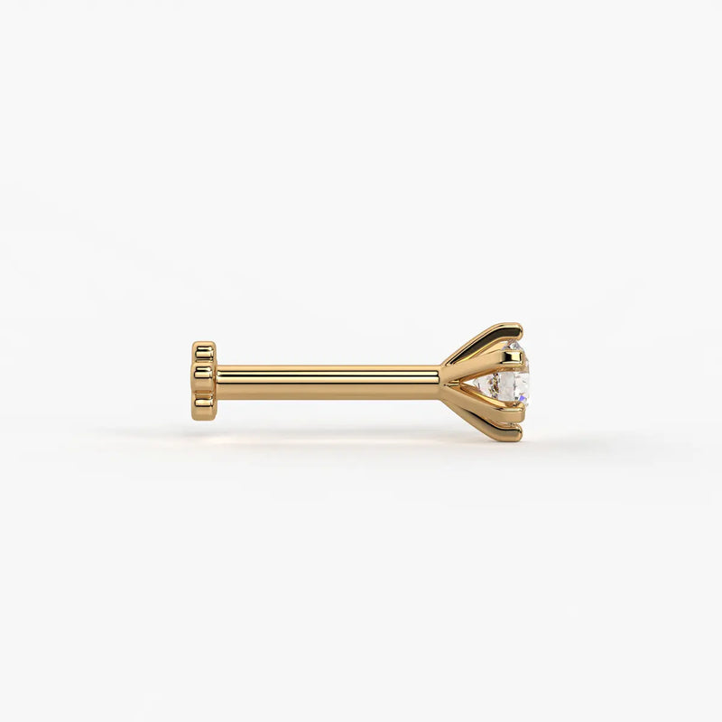 Classic Solitaire Stud Nose Pin