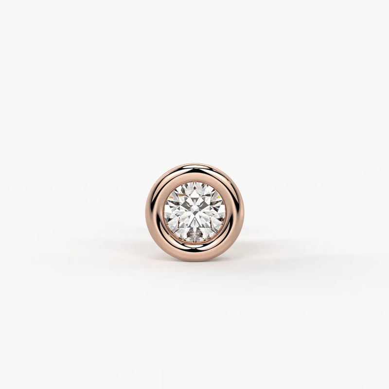 Classic Bezel Solitaire Stud Nose Pin