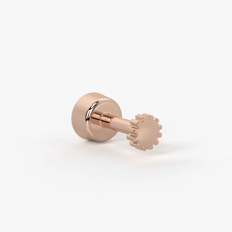 Classic Bezel Solitaire Stud Nose Pin