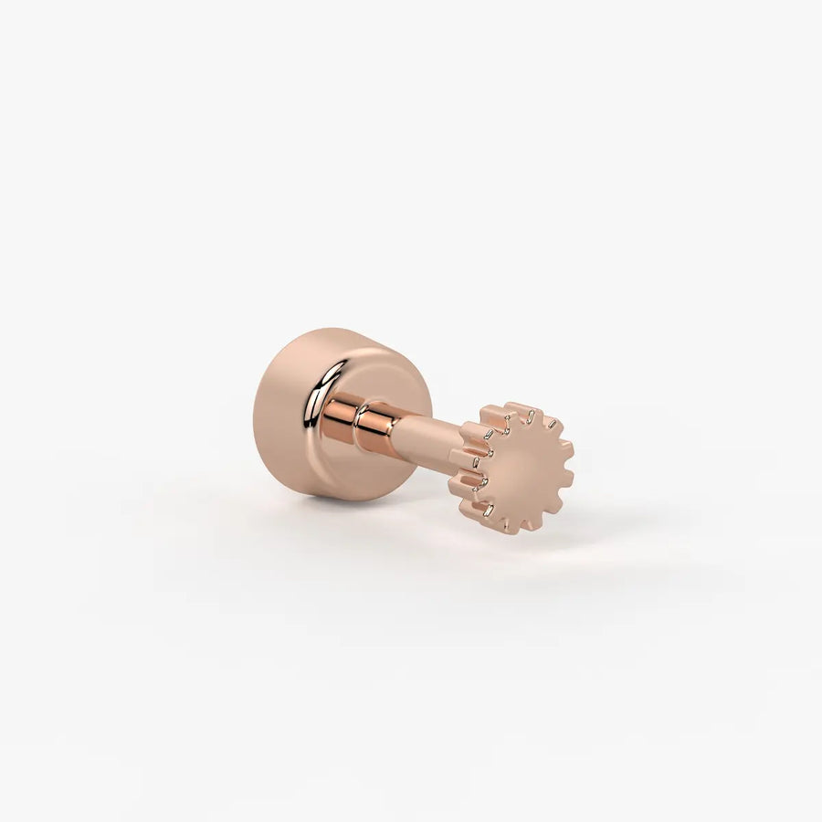 Classic Bezel Solitaire Stud Nose Pin