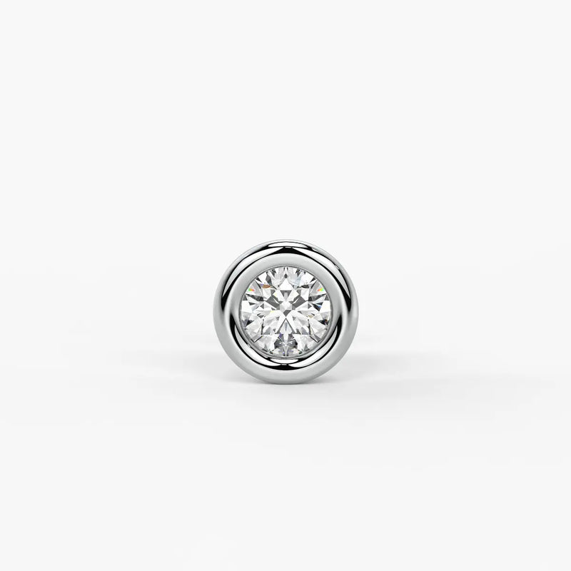 Classic Bezel Solitaire Stud Nose Pin