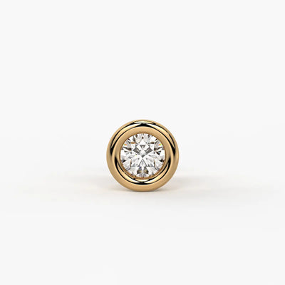 Classic Bezel Solitaire Stud Nose Pin