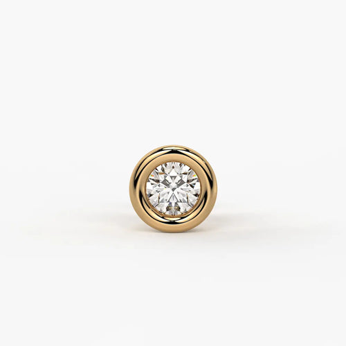 Classic Bezel Solitaire Stud Nose Pin