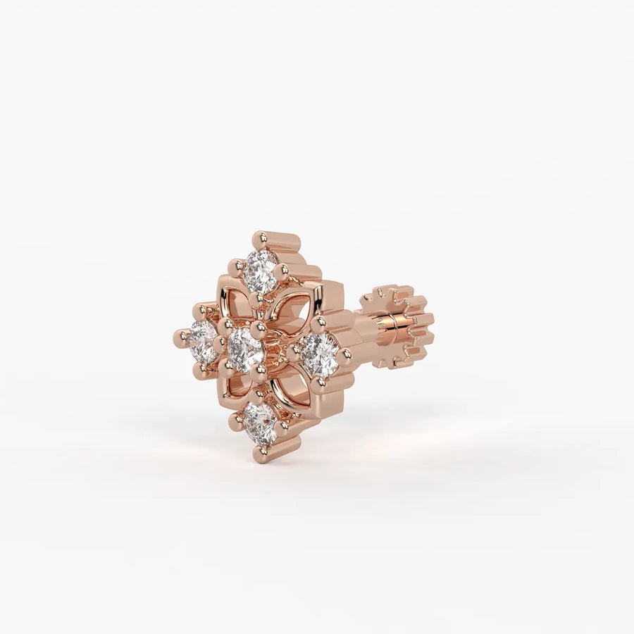 Floral Cluster Stud Nose Pin