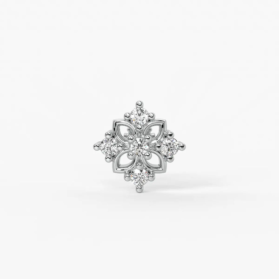 Floral Cluster Stud Nose Pin