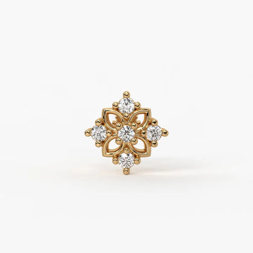 Floral Cluster Stud Nose Pin