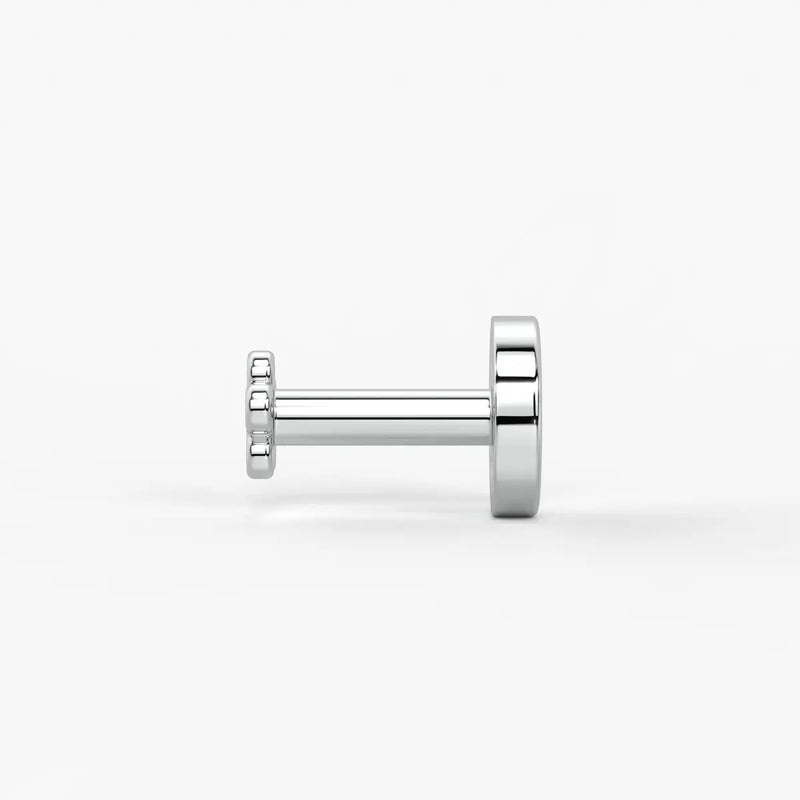 Round Halo Stud Nose Pin