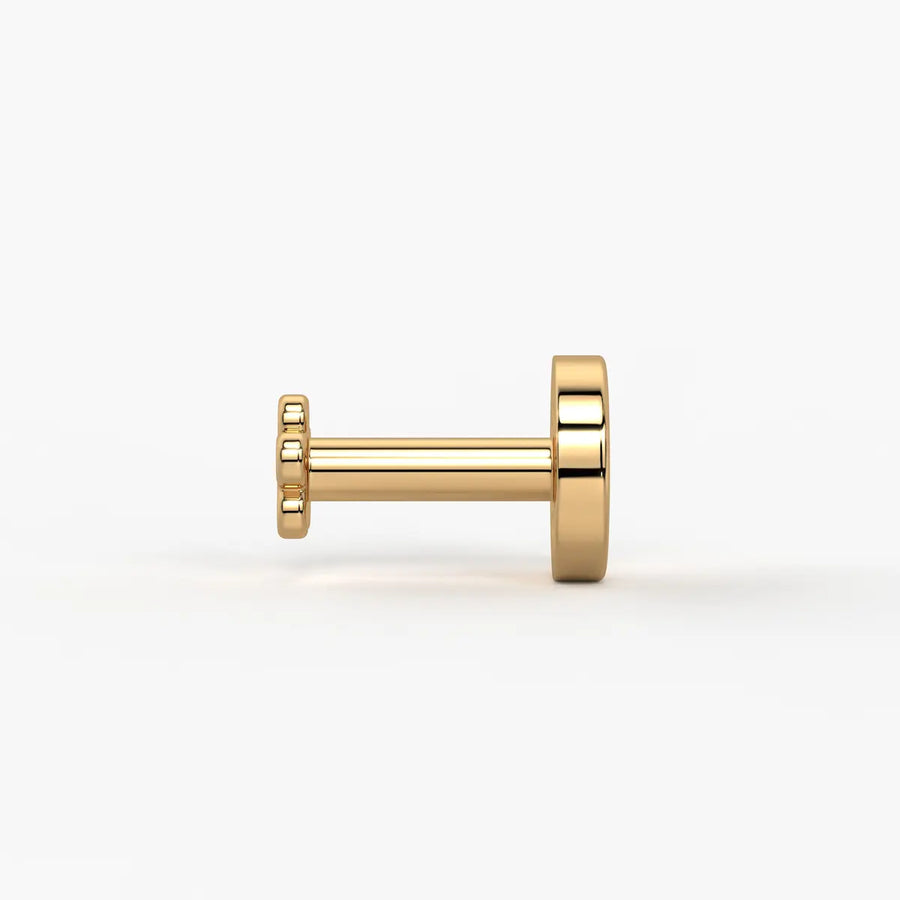 Round Halo Stud Nose Pin