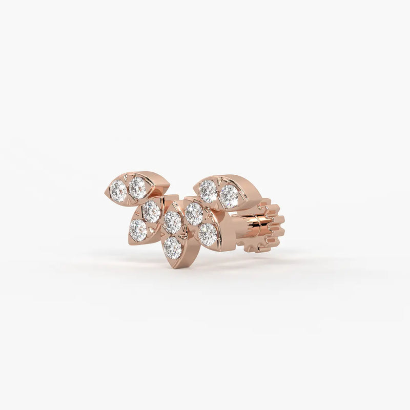 Petal Cluster Screw Nose Pin