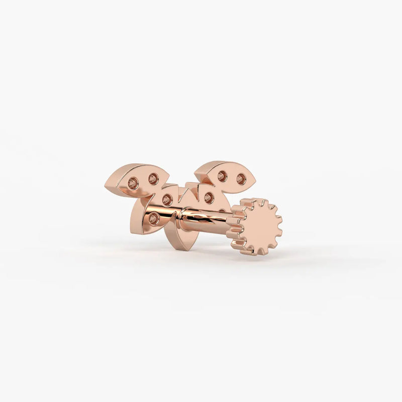 Petal Cluster Screw Nose Pin