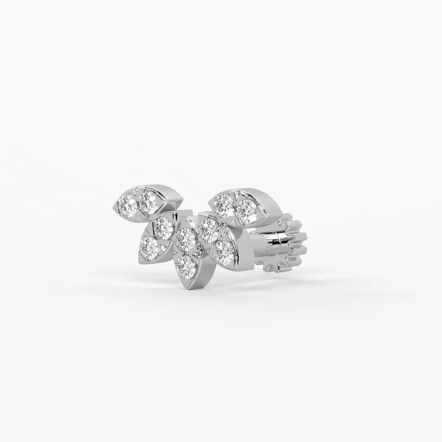 Petal Cluster Screw Nose Pin