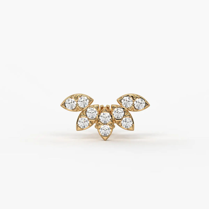Petal Cluster Screw Nose Pin