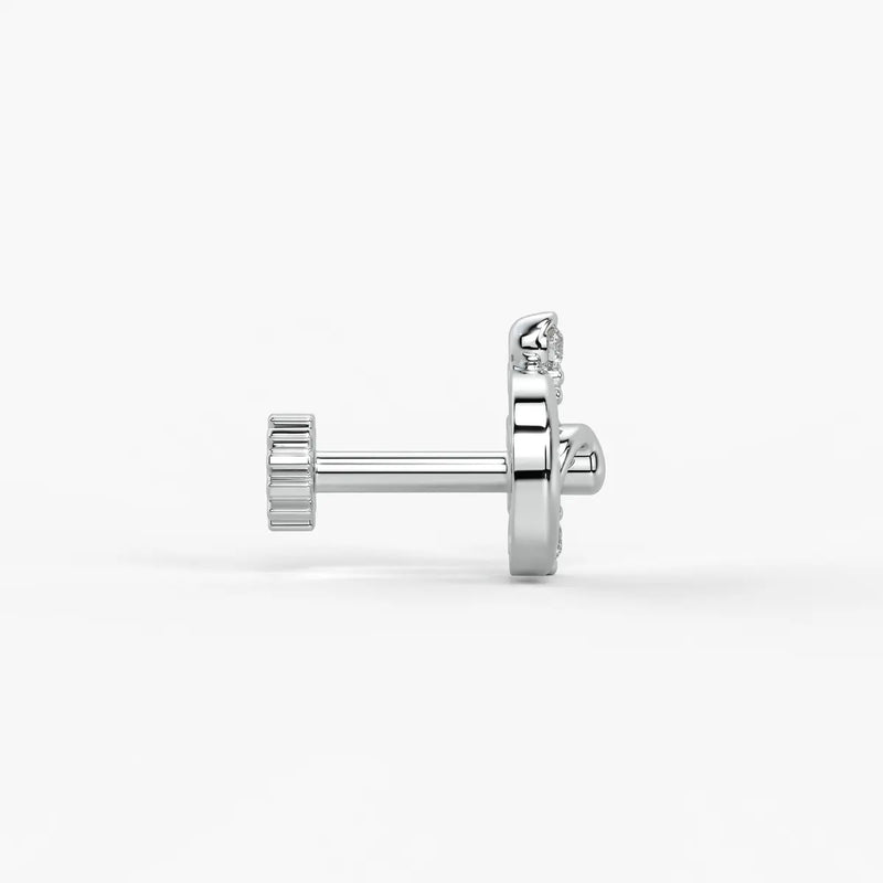 Swirl Bloom Screw Nose Pin