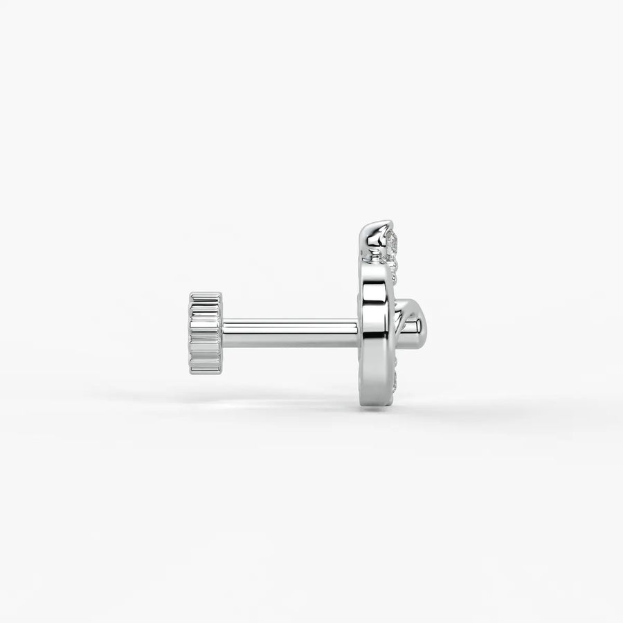 Swirl Bloom Screw Nose Pin