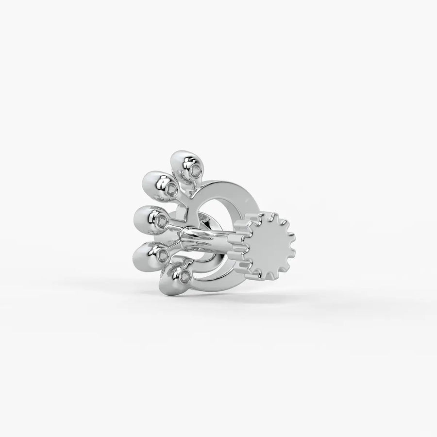Swirl Bloom Screw Nose Pin