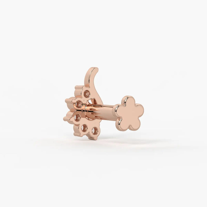 Curved Blossom Cluster Nose Pin