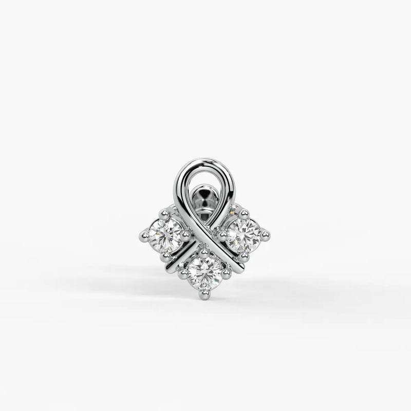 Infinity Twist Cluster Nose Pin