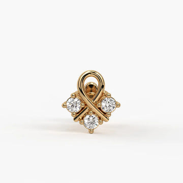 Infinity Twist Cluster Nose Pin