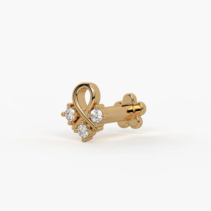 Infinity Twist Cluster Nose Pin