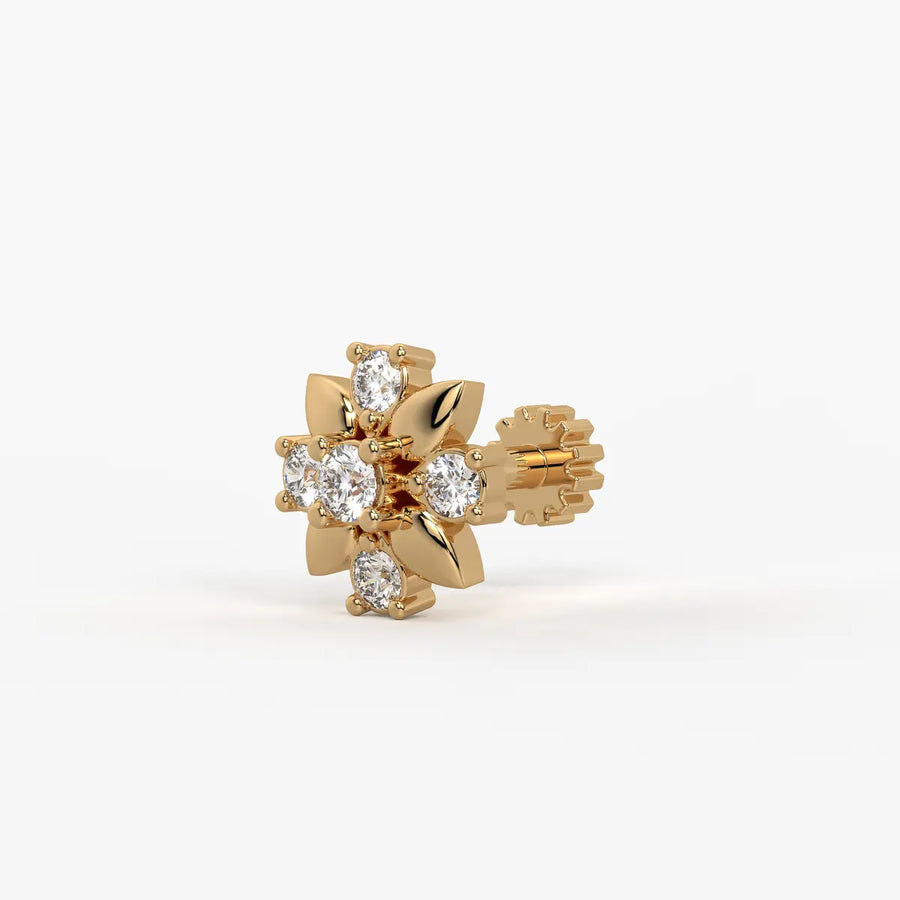 Petal Bloom Cluster Nose Pin