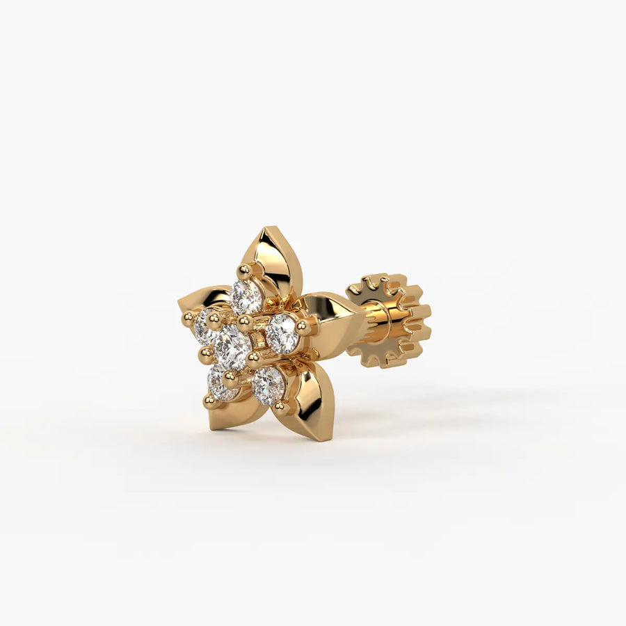 Petal Star Cluster Nose Pin