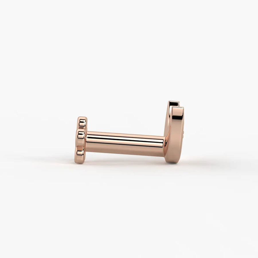 Crescent Curve Diamond Nose Pin