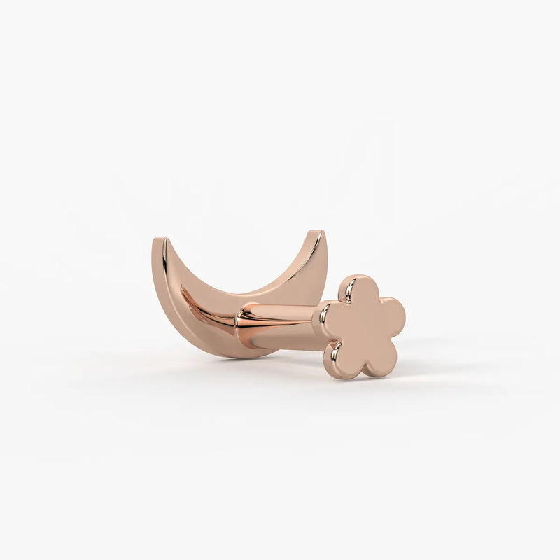 Crescent Curve Diamond Nose Pin