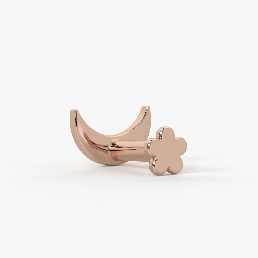 Crescent Curve Diamond Nose Pin