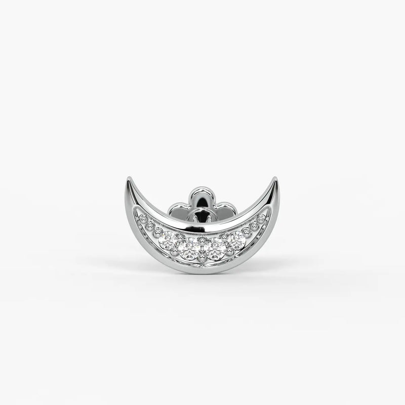 Crescent Curve Diamond Nose Pin