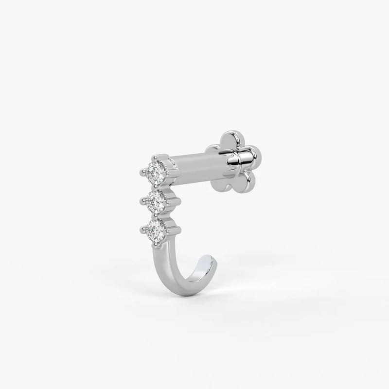 Triple Curve Stud Nose Pin