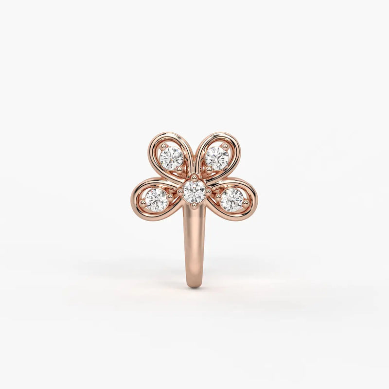 Floral Cluster Nose Pin Stud