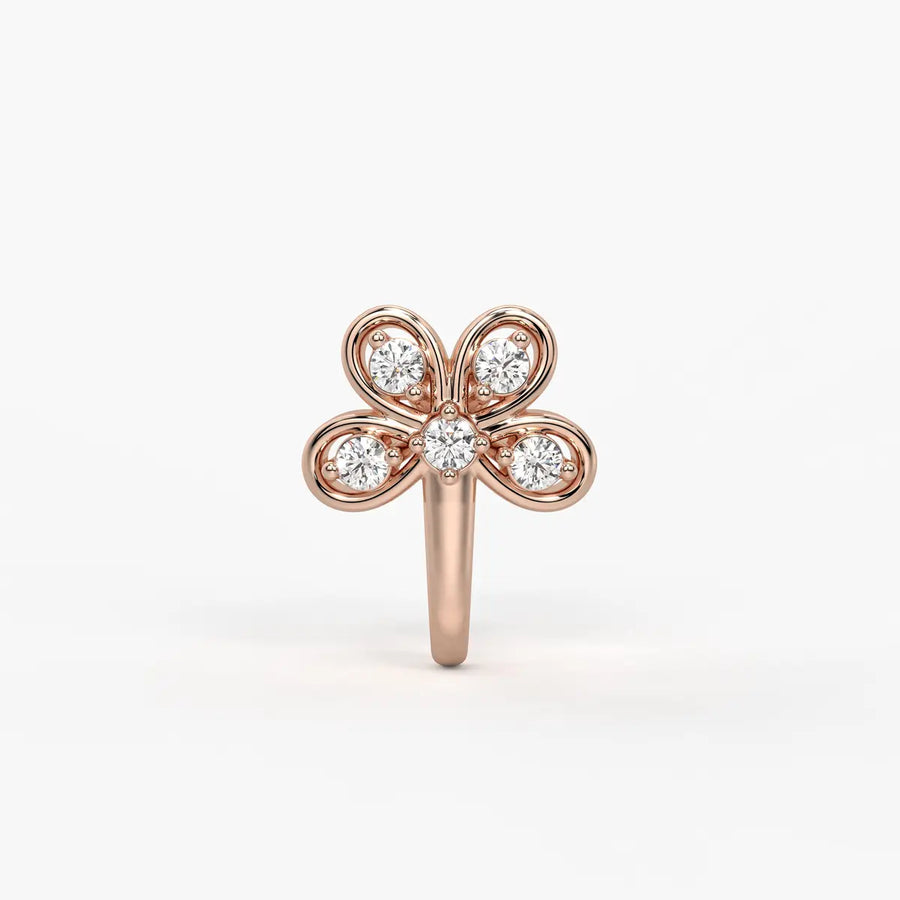 Floral Cluster Nose Pin Stud